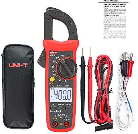 UNI-T UT202+ Multimetro Auto Range True RMS Mlamp Meter with LCD Display Misuratore di corrente