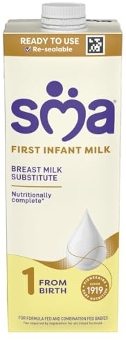 SMA Stage 1 First Infant Baby Milk Ready Made Liquid Formula (Ready to Drink) from birth 1 litre