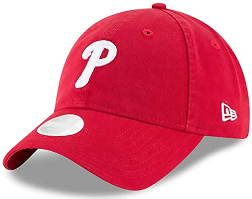 New Era Damen MLB Core Classic 9TWENTY verstellbare Mütze, Einheitsgröße, Philadelphia Phillies Rot, Einheitsgröße