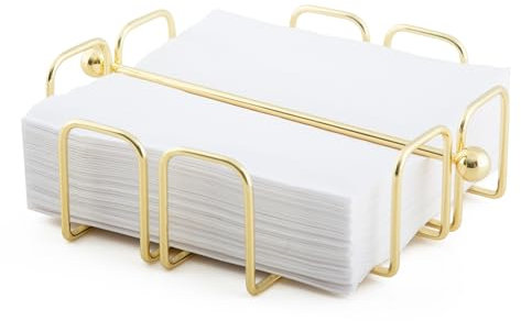 simplywire – Portatovaglioli/salviette con barra di fermo - Oro chiaro