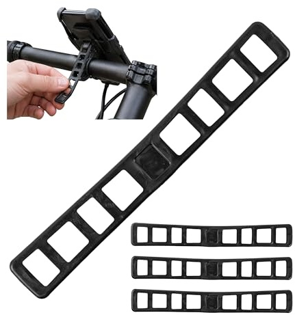 Bande élastique pour lumière de vélo, support de téléphone portable, sonnette, 4 pcs, en Noir, remplacement pour la fixation de supports sur le vélo, anneaux élastiques en caoutchouc, bande de support