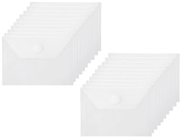 YOAVIP 3 x 5 genomskinliga plastmappar klistermärken kort kvitto förvaring plånböcker 20 paket