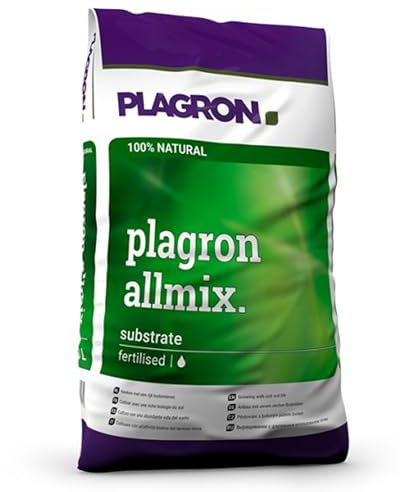growkingz Plagron Allmix 50L, organische Pflanzenerde aus Torf- und Fasererde mit Wurmhumus für gesundes Pflanzenwachstum