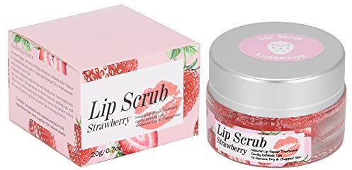 Gommage pour les Lèvres, Masque de Soin des Lèvres Natur-al Doux à la Fraise pour Femmes et Filles, Lèvres Sèches et Gercées