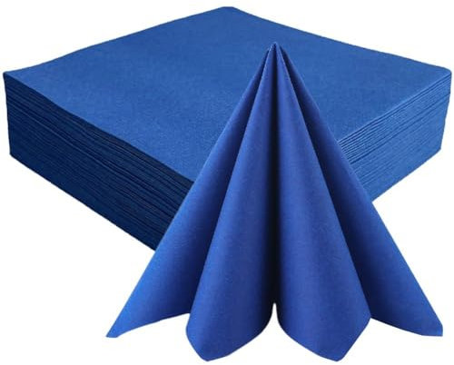 50 Pièces Serviettes Serviettes en Papier Serviettes en Serviettes Jetables pour Fête Noël Mariage Anniversaire 40x40cm