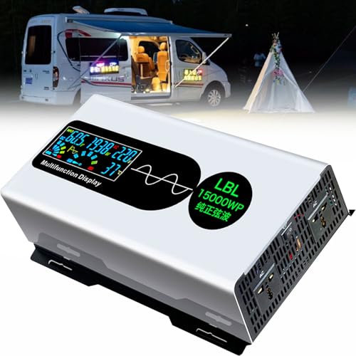 Inverter onda sinusoidale pura 8000W 9000W 10000W 11000W 13500W 15000W 20000W 22000W Convertitore di tensione DC 12V 24V 48V 60V 72V 96V a 220V 230V Convertitore CA,15000W-12V