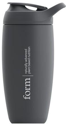 Form Insulated Stainless Steel Protein Shaker Bottle - 550ml, Leak-Proof Protein Shaker Stainless Steel with Snap-Fit Agitator - Keeps Drinks Cold for 12 Hours! (Graphite Grey)
