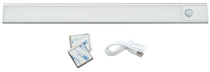 Sunmatic - Lámpara de armario inalámbrica, 40 cm, luces LED, detector de movimiento, carga USB-C, 3 colores y regulables, iluminación de armario, cocina, pasillo, escalera