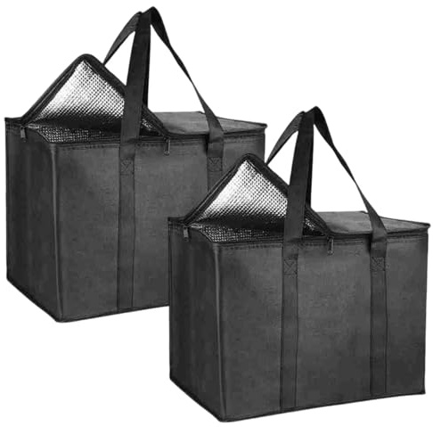 2 st förvaringsbehållare för träpellet, 40 x 33 x 25 cm, vattentät, bärbar pelletsförvaring med handtag, rymliga behållare för kol, grill, camping, utomhusbruk