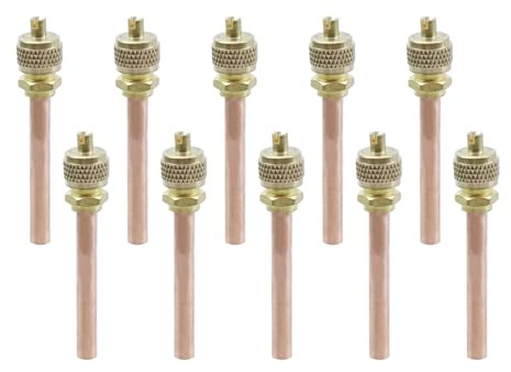 Dnyta 10 Pcs Service Access Valve, Hvac Refrigeration Service Filling Valve