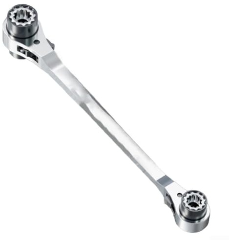 Springwillfly Chiave a cricchetto in acciaio con trattamento antiruggine e impugnatura ergonomica, ottimizzata per una rapida commutazione tra movimento in senso orario e antiorario (fondazione)