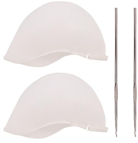 OSOLADY Juego de 2 Tapas de Silicona para Teñir el Cabello con Aguja, Fácil de Usar, Material de Silicona y Hierro, Adecuado para Mechas y Reflejos