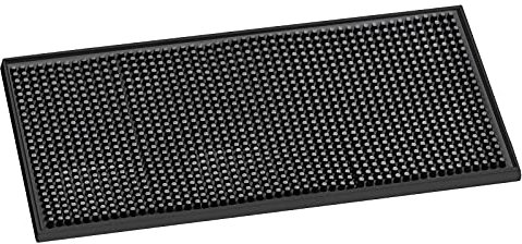 HongBoom Tapis de Bar Antidérapant Tapis de Bar Caoutchouc Noir 30 * 15 cm PVC Dessous de Verre Barre de Service Tapis en Caoutchouc étanche per Caffè, Bar, Ristoranti