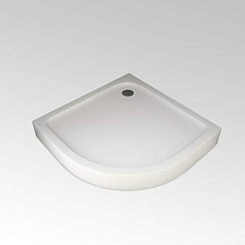 MARWELL Plato de ducha acrílico con patas ajustables en altura para cabinas de ducha – 90 x 90 cm