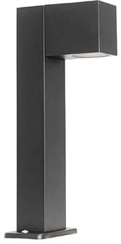 Qazqa - Industrial Standing Outdoor Pole I Bollard I Post lamp Black 35 cm IP44 - Baleno Garden- - Industrial - Suitable for LED GU10 | 1 Light - Aluminium Bollard Light - Suitable for