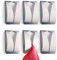 TECBULL® 6 Handtuchhaken Edelstahl gebürstet Silber, extra stark selbstklebend, Klebehaken, Handtuchklemme, Handtuchhalter, Geschirrtuchklemme ohne Bohren