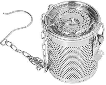 Stainless Steel Seasoning Bag, Fine Mesh Spice Infuser with Longer Hanging Chain for Soups Sauces Stews Tea Herbs (0.3L)