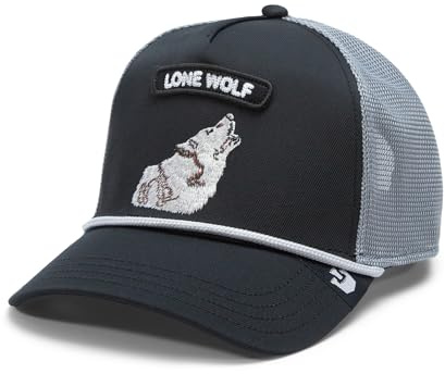 Goorin Bros GB2 Wolf León Negro Gorra de Camionero Ajustable