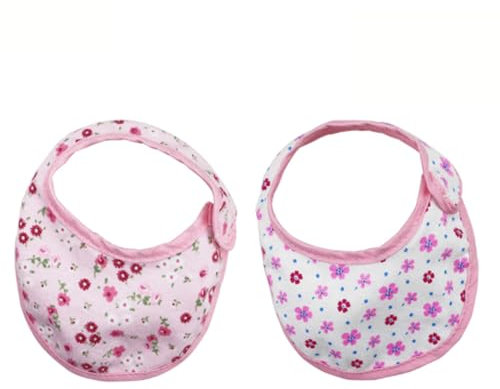 GXGM 2 Stück Puppenlätzchen, puppenzubehör, puppentrage, Lätzchen-Set für 14-18 Puppen, A