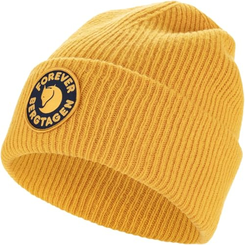 Fjällräven Unisex Bergtagen Forever Wool Mütze, Mustard Yellow, One Size