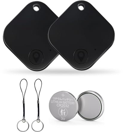 Smart Air Tag Tracker Bluetooth Schlüsselfinder 2 Pack, Kompatibel mit Apple Wo ist? APP (iOS NUR, Android Not Supported), Key Finder für Rucksack/Koffer/Brieftasche, Austauschbarer Akku