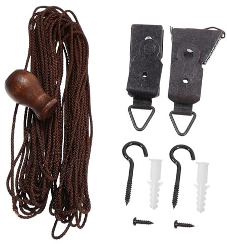 DIYEAH DIY Bamboo Roller Blind Accessories Set Roller Shade Rope and Fittings for Replacement Sturdy Curtain Parts for Window Blinds Installation