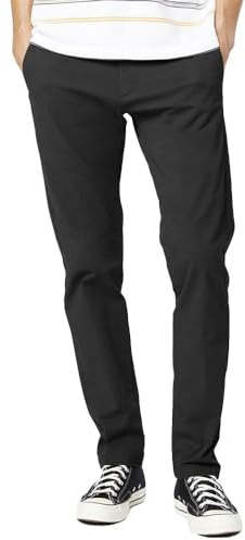 Dockers Men's Smart 360 Flex Chino Slim Casual Pants, Black, 38W / 32L