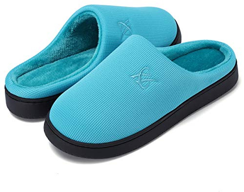 Memory Foam Slippers for Women's and Men's Casual House Shoes (Moonlight,Women9-10/Men7-8)