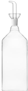H&H Nuvola Oliera in Vetro Borosilicato Trasparente, 0,75Lt – Design Elegante e Funzionale per Olio e Aceto