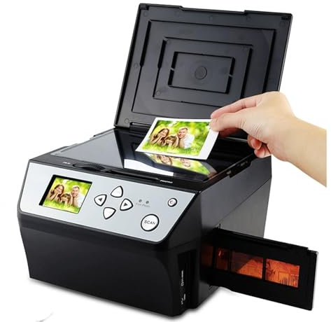 BDJSN Photo Slide & Negative Scanner with 2.4” LCD Screen, 22MP Convert Negatives & Slides 35mm/135 Film, SD Card Slot, for 3 * 5/4 * 6/5 * 7 Photos