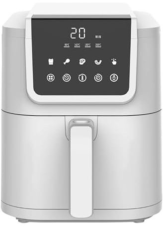 Ardes ARFRYA10LW Friggitrice Ad Aria FRIGGISANA INFINITY 5L, Friggitrice Ad Aria Slim Cavità XL Capacità 5 Litri Super Profonda, AirFryer con Display Digitale Touch e Timer 60'