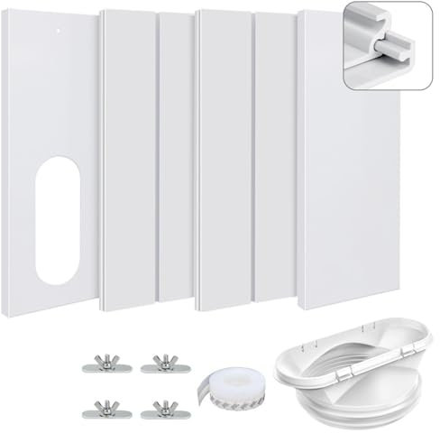 Generic Klimaanlage Fensterabdichtung, Fenstergleit Kit für Mobile Klimageräte, 13/15cm, Energieeffizient, Tragbar, Fenster, 13-110cm, 5 Jahre EU-Spareteile-Verfügbarkeit