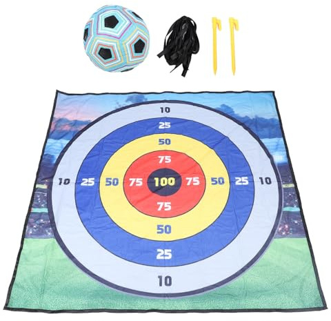LDAUYZLING Set di Tappetini da Gioco di Calcio Set di Lancio di Calcio al Coperto Gioco di Lancio di Obiettivo di Calcio con Pallone da Calcio per Bambini dai 3 Anni in su e Adulti