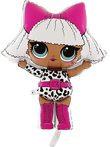 Anagram- Pallone foil supershape 37-93 cm LOL Diva NON CONFEZIONATO, Multicolore, 7AL181