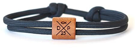 Initialen Holz Armband aus Segeltau, Surferarmband, Partnerarmband, Familienarmband, verschiedene Farben