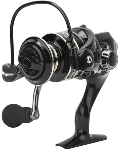 Agatige Mulinello da Pesca, Mulinello da Pesca in Metallo per Lanci A Lunga Distanza, 5.2:1 Accessorio per Mulinello da Pesca in Mare Coppa in Filo Metallico Cavo Rinforzato(AC2000)