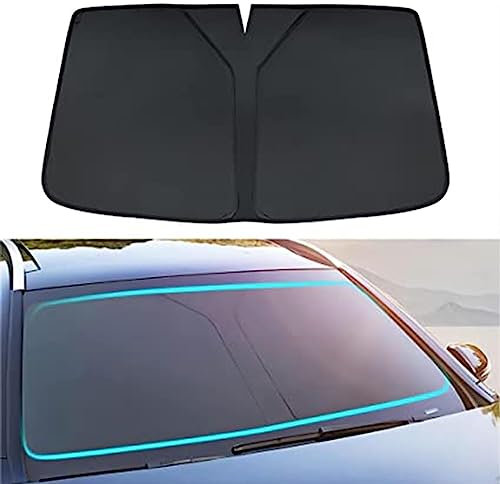 OUSIKA Parasol Parabrisas Delantero de Coche, para Skoda Karoq Kamiq, Plegable, Impermeable, Cubierta Protección Solar, Bloque Aislamiento Térmico, Accesorios Decoración Rayos UV,Bla-CK