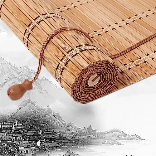 Bambus Rollo Breit Bambus Raffrollo Innen/außen-bambusrollo Retro Bambus Rollo Jalousine Lichtfilter Bambusrollo,für Korridor Gazebo Gärten Terrassen Fenster Tür,anpassbar
