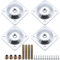 Montageplatten Möbel 4 Stück Montageplatten Möbel Beinbefestigungsplatten Befestigung Teller Möbelbeine Möbelbefestigungsplatten Montageplatte Möbelbeine Befestigung Platten für Möbel Sofas Couch