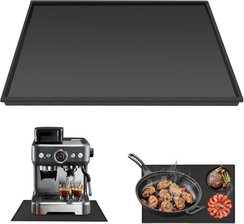 SZKKQKJ Tappetino in silicone sotto macchina da caffè, per macchina da caffè automatica in silicone, nero, per macchina da caffè Barista, accessori con