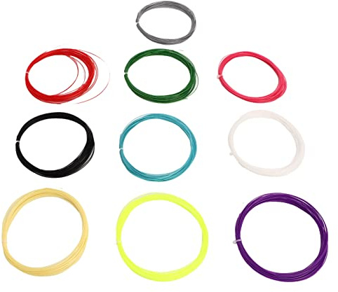 RASTKY Corda per Racchetta da Badminton con Miscelazione di Colori, Durevole, 10 Pezzi, 0,70 Mm, 28 Libbre, per gli Appassionati di Badminton, Materiale in Nanofibra