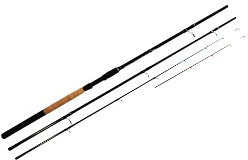 Fishzone SPORT XS Classic 10' 3.0m Carp Feeder fishing rod 10ft (Upto 8lb lines) 2 push in quiver tips rated 1.5 oz and 3oz. Oxford bag.Carbon Graphite. Power action. Method