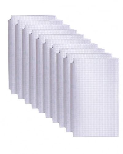 YIPFEN Buchumschläge 10 Stück A4 Selbstklebend Transparent, Einstellbare Buchschoner für Schulbücher, Wasserdichte Schutzfolie gegen Abrieb, Leichte Montage ohne Blasen