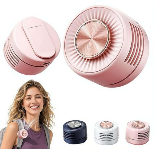 Portable Silent Mini Bladeless Clip On Fan, Mini USB Rechargeable Clip on Fan for Shirt & Waist,Adjustable 3-Speed Silent Mini Bladeless Fans For Outdoor & Travel & Office, Travel Accessories