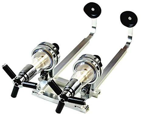 Aluminum Alloy Wall Mounted 2-Bottle Liquor Dispenser - Revolving Nozzle Wine & Spirits Beverage Stand