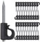 SELEWARE 40 Pieces Q-Hanger, Home Christmas Lights Hanger Hooks with Nails for Easy Release Outdoor Wire and Fairy Lights, Heavy Duty 18KG Capacity