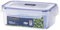 ZIVAAN - Contenitore per cibo rettangolare con due scompartimenti, impilabile, sottovuoto e a tenuta stagna, in polipropilene e silicone, 900 ml, trasparente e blu navy, RD3