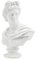 Busto da 15,24 cm ispirato all’arte classica e mitologia greca e romana, motivo testa di Apollo, modello per schizzi, ornamenti artigianali in resina; decorazione moderna per la casa e da collezione