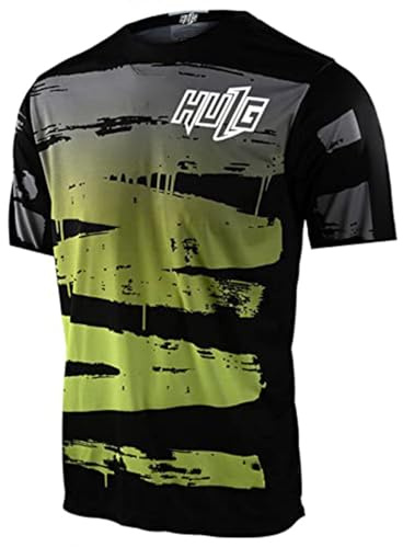 Maillot De VTT pour Homme Manches Courtes Respirant Séchage Rapide,Cyclisme pour VTT Vélo De Route/Multisport/Fitness (Style-9,XL)