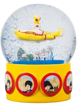 Half Moon Bay | Yellow Submarine Snow Globe | The Beatles Snow Globes For Adults | Quirky Christmas Ornaments & Christmas Decor | Funny Snow Dome | The Beatles Gifts & Music Gifts | Musical Xmas Decor
